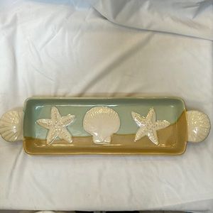 Shoreline Collection Home Studio Ceramic Rectangle Serving Dish